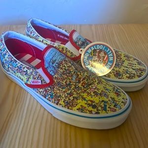 Lightly worn Vans x Where’s Waldo Classic Slip-Ons